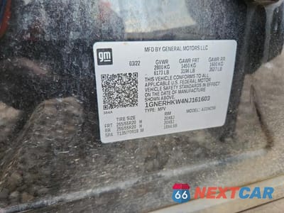 Zdjęcie 13 z 13 samochodu: 2022 CHEVROLET TRAVERSE LT VIN:1GNERHKW4NJ161603 - miniatura