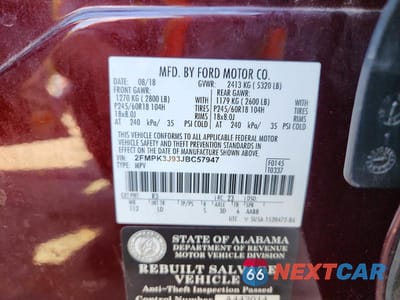 Zdjęcie 14 z 14 samochodu: 2018 FORD EDGE SEL VIN:2FMPK3J93JBC57947 - miniatura