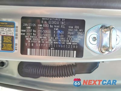 Zdjęcie 14 z 14 samochodu: 2027 KIA TELLURIDE S VIN:5XYPE5S11VG012193 - miniatura