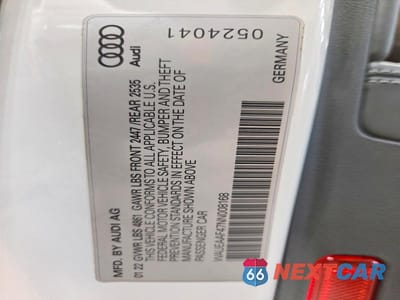 Zdjęcie 12 z 12 samochodu: 2022 AUDI A4 PREMIUM PLUS 45 VIN:WAUEAAF47NN008168 - miniatura