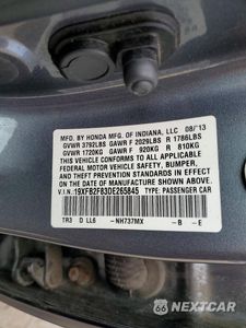 Zdjęcie 13 z 13 samochodu: 2013 HONDA CIVIC EX VIN:19XFB2F83DE265845 - miniatura