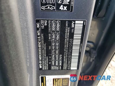 Zdjęcie 13 z 13 samochodu: 2023 MERCEDES-BENZ EQS SUV 450+ VIN:4JGDM2DB7PA010568 - miniatura