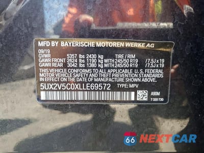 Zdjęcie 13 z 13 samochodu: 2020 BMW X4 XDRIVEM40I VIN:5UX2V5C0XLLE69572 - miniatura