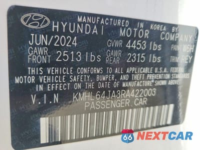 Zdjęcie 12 z 12 samochodu: 2024 HYUNDAI SONATA SEL VIN:KMHL64JA3RA422003 - miniatura