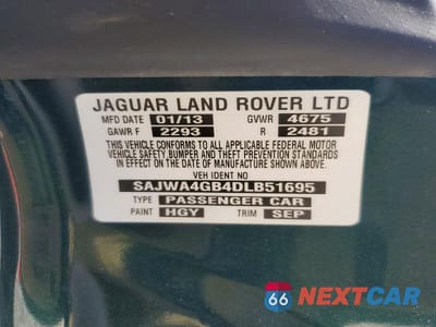 Zdjęcie 12 z 12 samochodu: 2013 JAGUAR XK VIN:SAJWA4GB4DLB51695 - miniatura