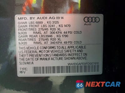 Zdjęcie 13 z 13 samochodu: 2015 AUDI Q7 PRESTIGE VIN:WA1DGAFE0FD007810 - miniatura