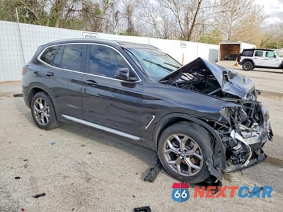Czwarte zdjęcie samochodu z boku: 2022 BMW X3 XDRIVE30I VIN:5UX53DP04N9J53783 - miniatura