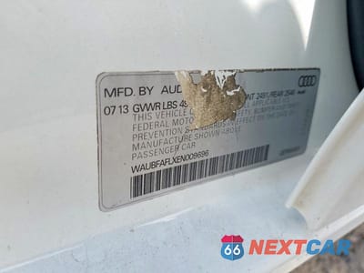 Zdjęcie 12 z 12 samochodu: 2014 AUDI A4 PREMIUM VIN:WAUBFAFLXEN009696 - miniatura