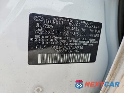Zdjęcie 13 z 13 samochodu: 2026 HYUNDAI SONATA SEL SPORT VIN:KMHL64JA7TA524816 - miniatura