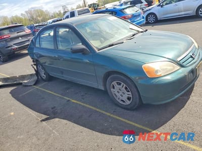 Czwarte zdjęcie samochodu z boku: 2001 HONDA CIVIC LX VIN:JHMES16551S006597 - miniatura