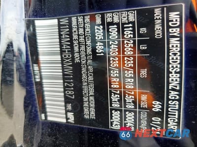 Zdjęcie 13 z 13 samochodu: 2021 MERCEDES-BENZ GLB 250 4MATIC VIN:W1N4M4HBXMW112187 - miniatura