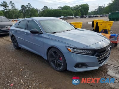 Czwarte zdjęcie samochodu z boku: 2021 HONDA ACCORD SPORT VIN:1HGCV1F31MA122566 - miniatura