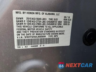 Zdjęcie 14 z 14 samochodu: 2020 HONDA PILOT EXL VIN:5FNYF5H5XLB005694 - miniatura