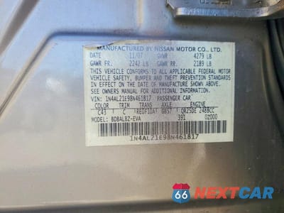 Zdjęcie 12 z 12 samochodu: 2008 NISSAN ALTIMA 2.5 VIN:1N4AL21E98N461817 - miniatura