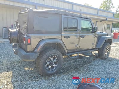 Trzecie zdjęcie samochodu z tyłu: 2020 JEEP WRANGLER UNLIMITED SPORT VIN:1C4HJXDN7LW113735 - miniatura