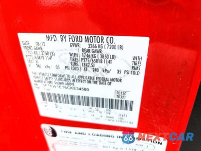 Zdjęcie 12 z 12 samochodu: 2012 FORD F150 SUPERCREW VIN:1FTFW1ET6CKE34580 - miniatura