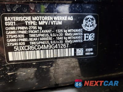 Zdjęcie 13 z 13 samochodu: 2021 BMW X5 XDRIVE40I VIN:5UXCR6C04M9G41267 - miniatura
