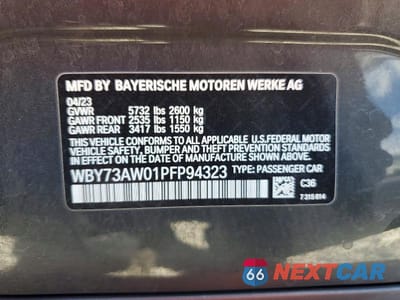 Zdjęcie 12 z 12 samochodu: 2023 BMW I4 EDRIVE 40 VIN:WBY73AW01PFP94323 - miniatura