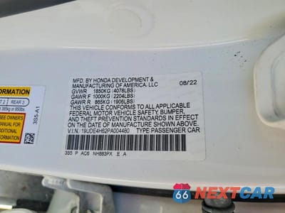 Zdjęcie 12 z 12 samochodu: 2023 ACURA INTEGRA A-SPEC TECH VIN:19UDE4H62PA004480 - miniatura