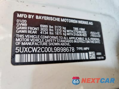 Zdjęcie 14 z 14 samochodu: 2020 BMW X7 XDRIVE40I VIN:5UXCW2C00L9B98678 - miniatura