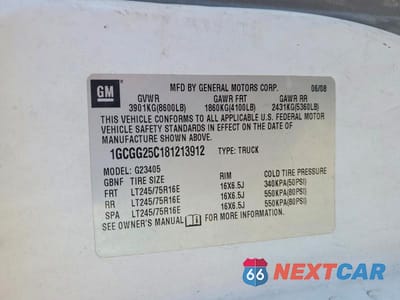 Zdjęcie 13 z 13 samochodu: 2008 CHEV EXPRESS G2500 VIN:1GCGG25C181213912 - miniatura