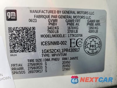 Zdjęcie 14 z 14 samochodu: 2023 GMC YUKON AT4 VIN:1GKS2CKL1PR430917 - miniatura