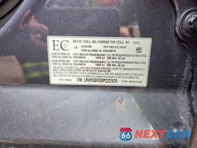 Zdjęcie 13 z 13 samochodu: 2023 TESLA MODEL Y VIN:LRWYGDFD0PC222639 - miniatura