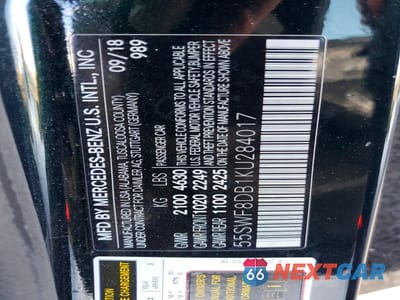 Zdjęcie 12 z 12 samochodu: 2019 MERCEDES-BENZ C 300 VIN:55SWF8DB1KU284017 - miniatura