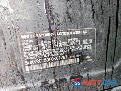 Zdjęcie 12 z 12 samochodu: 2015 BMW X5 XDRIVE35I VIN:5UXKR0C59F0K61267 - miniatura