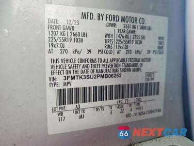 Zdjęcie 14 z 14 samochodu: 2023 FORD MUSTANG MACH-E PREMIUM VIN:3FMTK3SU2PMB06252 - miniatura