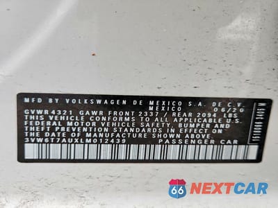 Zdjęcie 12 z 12 samochodu: 2020 VOLKSWAGEN GTI S VIN:3VW6T7AUXLM012439 - miniatura
