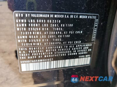 Zdjęcie 13 z 13 samochodu: 2022 VOLKSWAGEN TIGUAN SE R-LINE BLACK VIN:3VV8B7AX5NM083027 - miniatura
