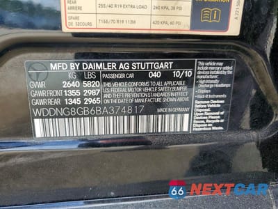 Zdjęcie 12 z 12 samochodu: 2011 MERCEDES-BENZ S 550 4MATIC VIN:WDDNG8GB6BA374817 - miniatura