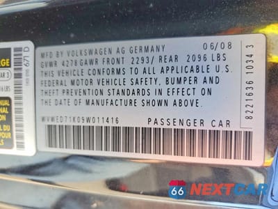 Zdjęcie 13 z 13 samochodu: 2009 VOLKSWAGEN GTI VIN:WVWED71K09W011416 - miniatura