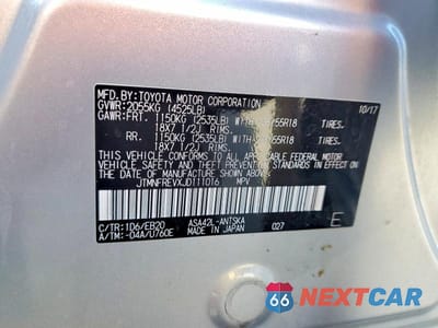 Zdjęcie 13 z 13 samochodu: 2018 TOYOTA RAV4 SE VIN:JTMNFREVXJD111016 - miniatura
