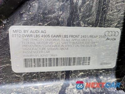 Zdjęcie 12 z 12 samochodu: 2013 AUDI A4 PREMIUM PLUS VIN:WAUFFAFL3DN013685 - miniatura