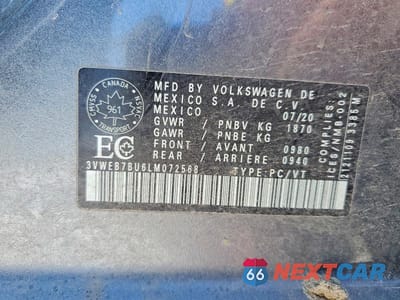 Zdjęcie 12 z 12 samochodu: 2020 VOLKSWAGEN JETTA SEL VIN:3VWEB7BU6LM072568 - miniatura