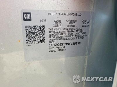 Zdjęcie 12 z 12 samochodu: 2022 CHEVROLET MALIBU LS VIN:1G1ZC5ST3NF155139 - miniatura