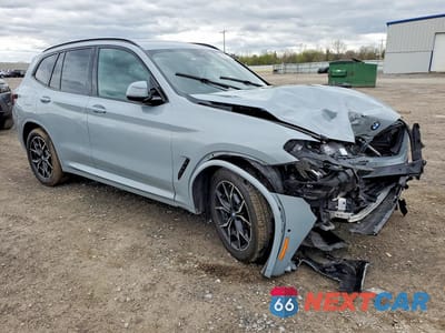 Czwarte zdjęcie samochodu z boku: 2023 BMW X3 XDRIVE30I VIN:5UX53DP04P9T00140 - miniatura