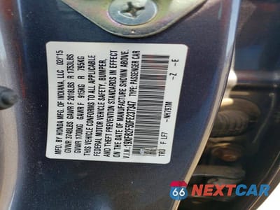 Zdjęcie 12 z 12 samochodu: 2015 HONDA CIVIC LX VIN:19XFB2F50FE237347 - miniatura