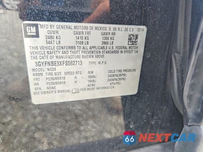 Zdjęcie 13 z 13 samochodu: 2015 CADILLAC SRX LUXURY COLLECTION VIN:3GYFNBE3XFS582713 - miniatura