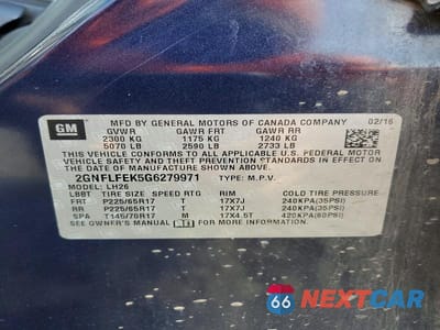 Zdjęcie 13 z 13 samochodu: 2016 CHEVROLET EQUINOX LT VIN:2GNFLFEK5G6279971 - miniatura