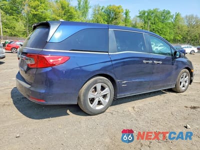 Trzecie zdjęcie samochodu z tyłu: 2019 HONDA ODYSSEY EX VIN:5FNRL6H58KB122711 - miniatura