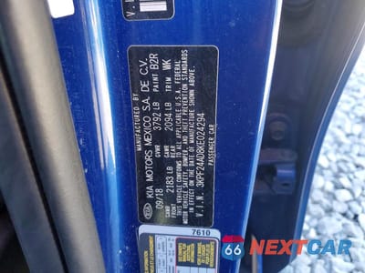 Zdjęcie 12 z 12 samochodu: 2019 KIA FORTE LXS VIN:3KPF24AD8KE024294 - miniatura