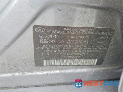 Zdjęcie 12 z 12 samochodu: 2011 HYUNDAI SONATA GLS VIN:5NPEB4ACXBH062835 - miniatura