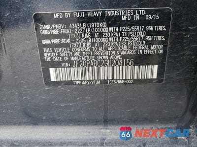 Zdjęcie 14 z 14 samochodu: 2016 SUBARU CROSSTREK PREMIUM VIN:JF2GPABC2GH204156 - miniatura