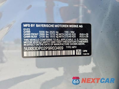 Zdjęcie 14 z 14 samochodu: 2023 BMW X3 M40I VIN:5UX83DP02P9R03469 - miniatura