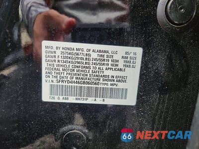 Zdjęcie 13 z 13 samochodu: 2016 ACURA MDX TECHNOLOGY VIN:5FRYD4H46GB060560 - miniatura