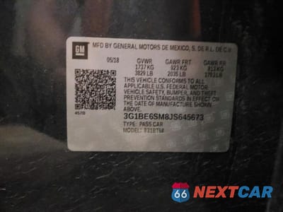 Zdjęcie 12 z 12 samochodu: 2018 CHEVROLET CRUZE LT VIN:3G1BE6SM8JS645673 - miniatura