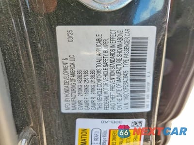 Zdjęcie 12 z 12 samochodu: 2025 HONDA ACCORD HYBRID EXL VIN:1HGCY2F62SA039426 - miniatura